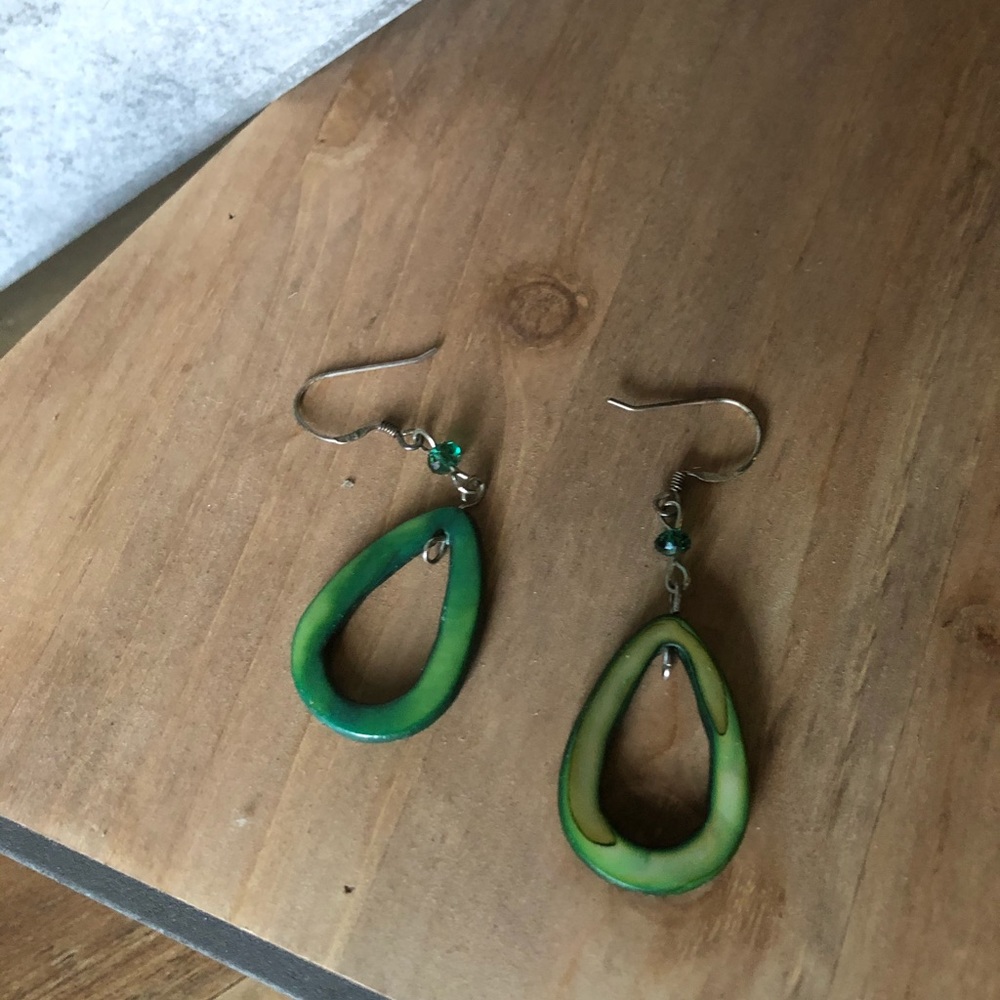 Tear drop shaped earrings